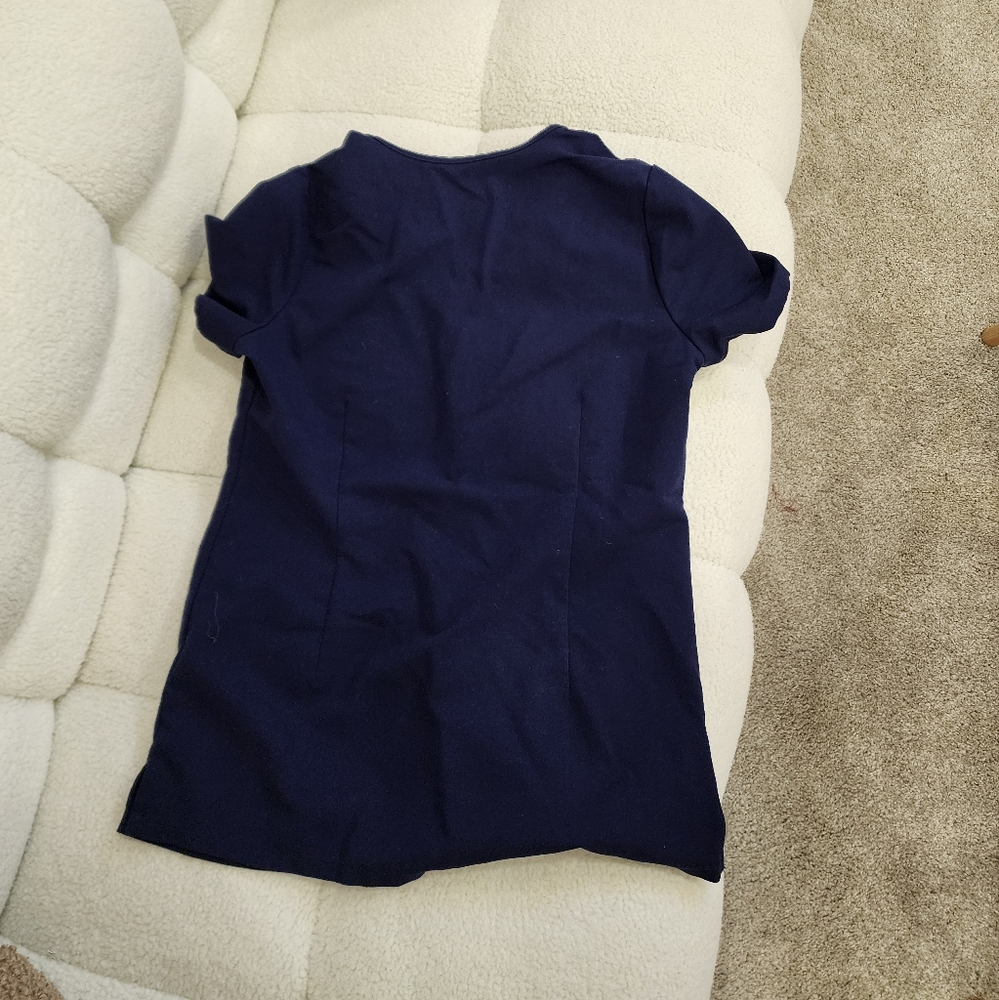 Figs Catarina One Pocket Scrub Top in Navy - Picture 4 of 6